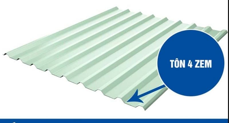 Tấm tôn 4 zem dùng cho nhiều loại công trình xây dựng