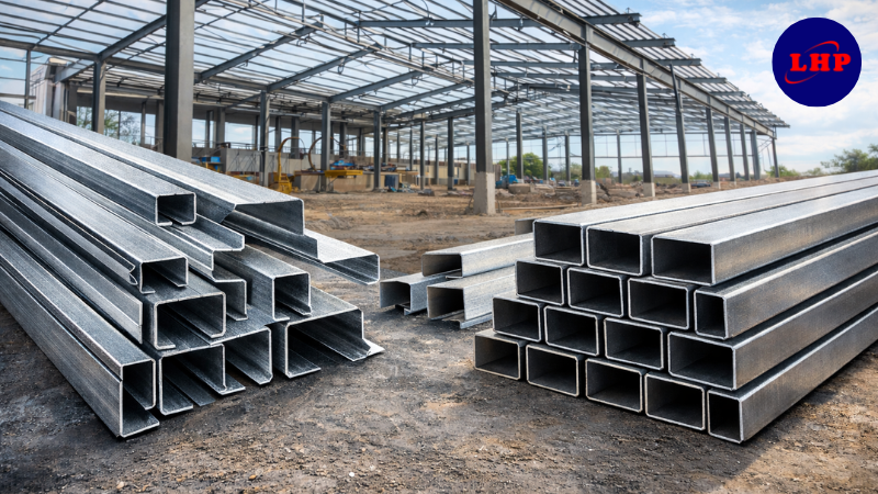 Hình ảnh tổng quan các loại xà gồ C, Z, hộp và bảng giá xà gồ cập nhật mới nhất hôm nay