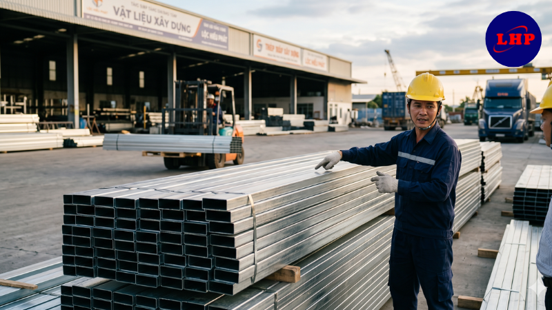 Infographic tóm tắt các điểm chính về giá xà gồ, yếu tố ảnh hưởng và lợi ích khi chọn Sắt Thép Lộc Hiếu Phát