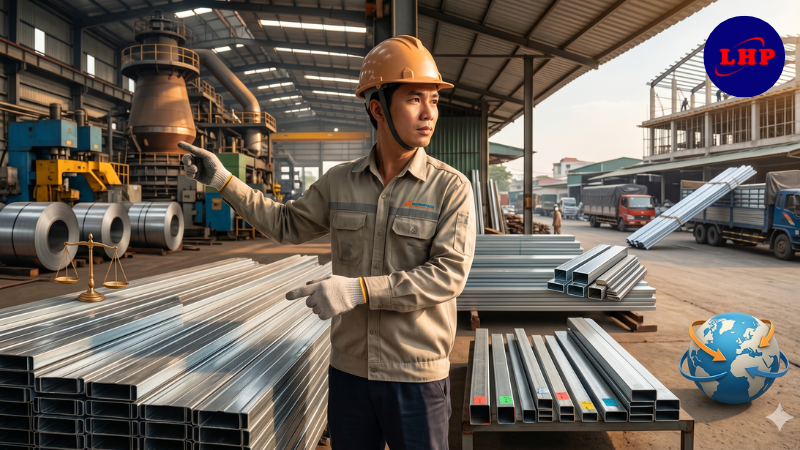 Biểu đồ các yếu tố chính ảnh hưởng đến giá xà gồ mạ kẽm trên thị trường