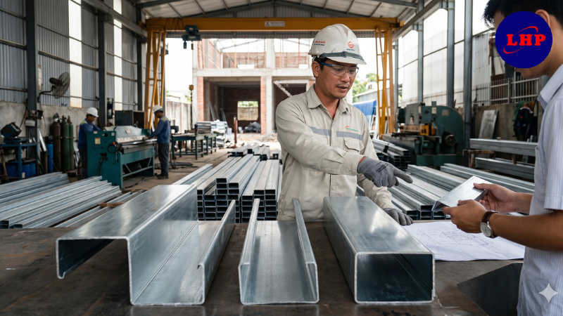 Bảng so sánh chi tiết ưu nhược điểm của xà gồ mạ kẽm, xà gồ đen và xà gồ gỗ