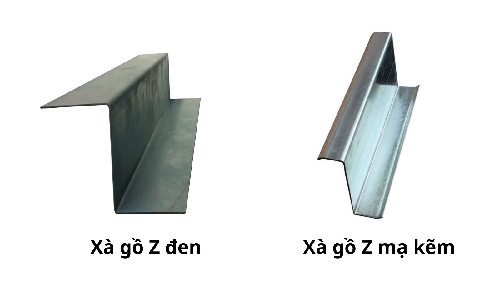 Xà gồ mạ kẽm và xà gồ thép đen