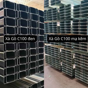 Xà gồ C100x50x15 đen và mạ kẽm