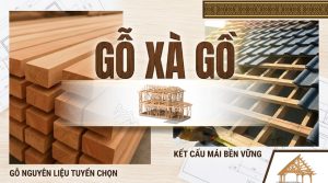 Hệ thống gỗ xà gồ tự nhiên được lắp đặt tỉ mỉ để nâng đỡ kết cấu mái ngói của công trình.