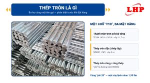 Ba loại thép tròn trên thị trường: thanh tròn trơn cốt bê tông, thép tròn đặc thép láp và ống thép tròn