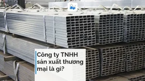 Thép hộp mạ kẽm xếp thành bó theo lô tại kho, tiêu đề công ty TNHH sản xuất thương mại