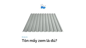 Tấm tôn sóng màu xám trên nền trắng cùng tiêu đề Tôn mấy zem là đủ? của bài về độ dày tôn
